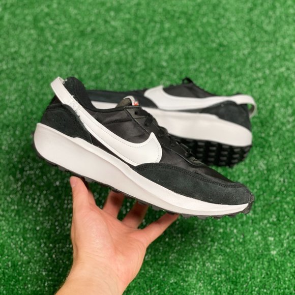 Nike Waffle Debut Low Top Mens Running Shoes Black White DH9522-001 NEW Multi Sz - Picture 1 of 7